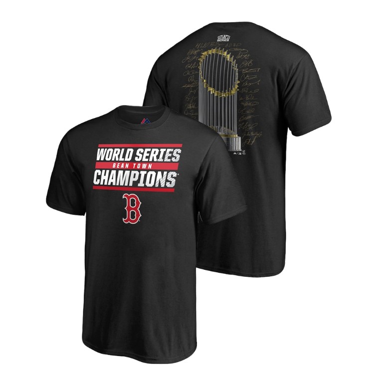 Boston Red Sox Signature Roster Black Majestic T-Shirt 2018 World Series Champions Boston Red Sox Signature Roster Black Majestic T-Shirt 2018 World Series Champions