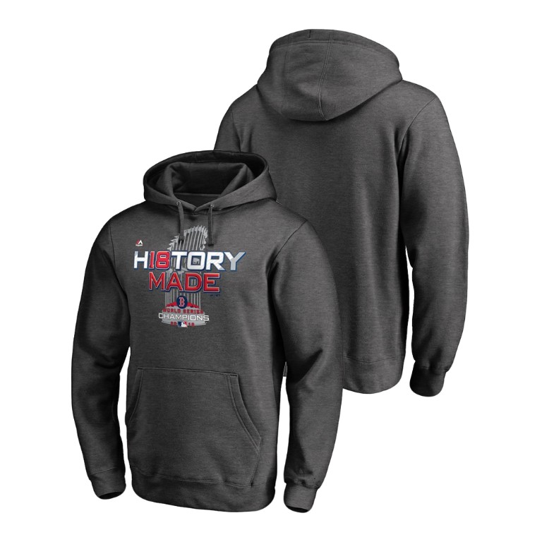 Boston Red Sox Locker Room Charcoal Majestic Hoodie 2018 World Series Champions Boston Red Sox Locker Room Charcoal Majestic Hoodie 2018 World Series Champions