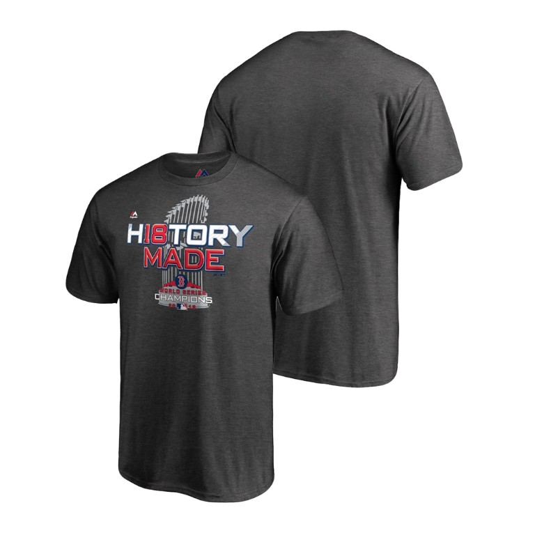 Boston Red Sox Locker Room Charcoal Majestic T-Shirt 2018 World Series Champions