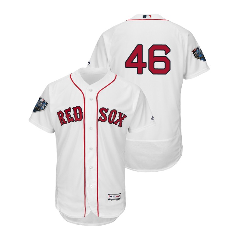 Boston Red Sox White #46 Craig Kimbrel Flex Base Jersey 2018 World Series