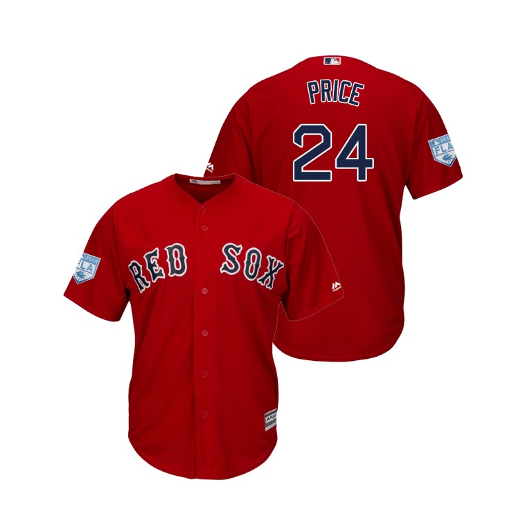 Boston Red Sox Scarlet #24 David Price Cool Base Jersey 2019 Spring Training