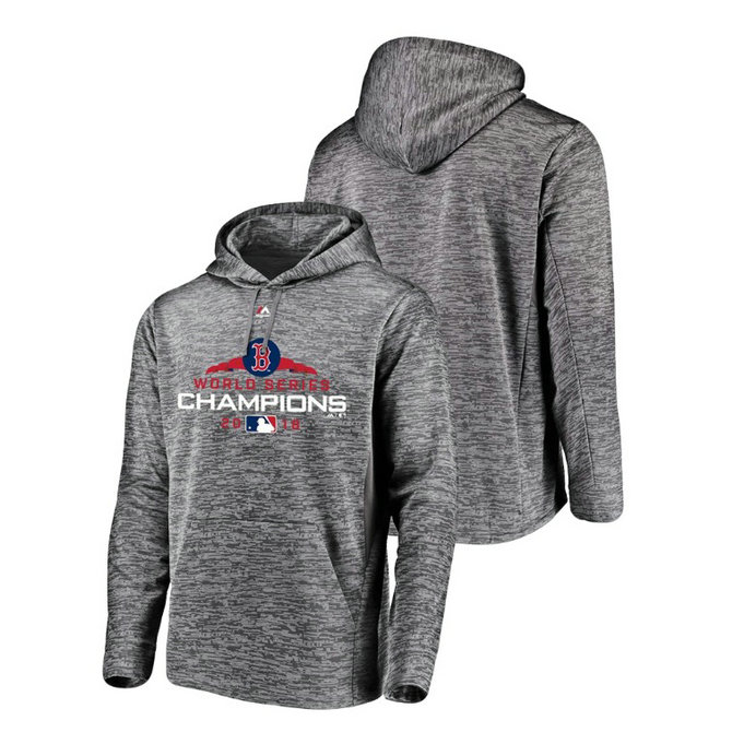 Boston Red Sox Streak Fleece Gray Authentic Collection Hoodie 2018 World Series Champions Boston Red Sox Streak Fleece Gray Authentic Collection Hoodie 2018 World Series Champions