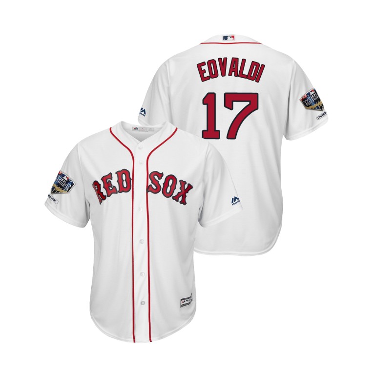 Boston Red Sox White #17 Nathan Eovaldi Cool Base Jersey 2018 World Series Champions Boston Red Sox White #17 Nathan Eovaldi Cool Base Jersey 2018 World Series Champions