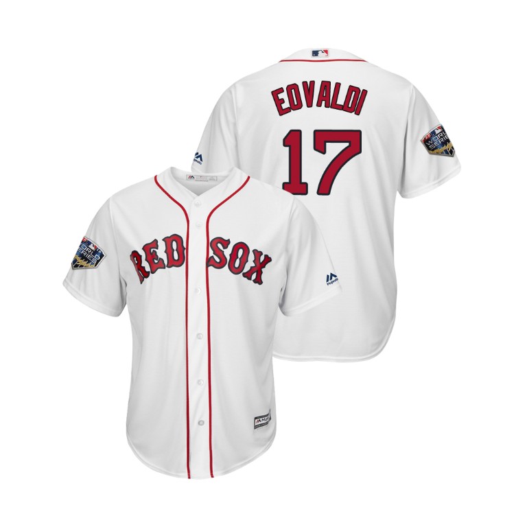 Boston Red Sox White #17 Nathan Eovaldi Cool Base Jersey 2018 World Series Boston Red Sox White #17 Nathan Eovaldi Cool Base Jersey 2018 World Series