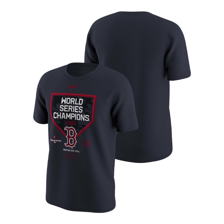 Boston Red Sox Celebration Cotton Navy Nike T-Shirt 2018 World Series Champions
