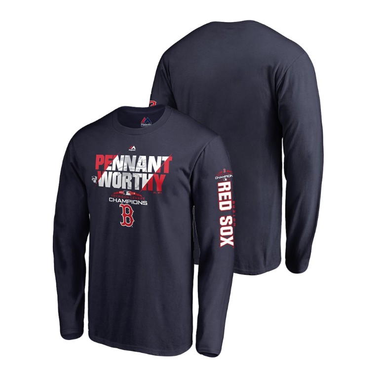 Boston Red Sox Long Sleeve Navy Majestic T-Shirt 2018 World Series Champions