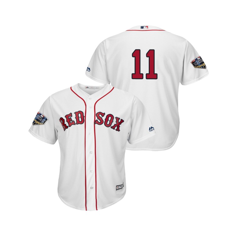 Boston Red Sox White #11 Rafael Devers Cool Base Jersey 2018 World Series