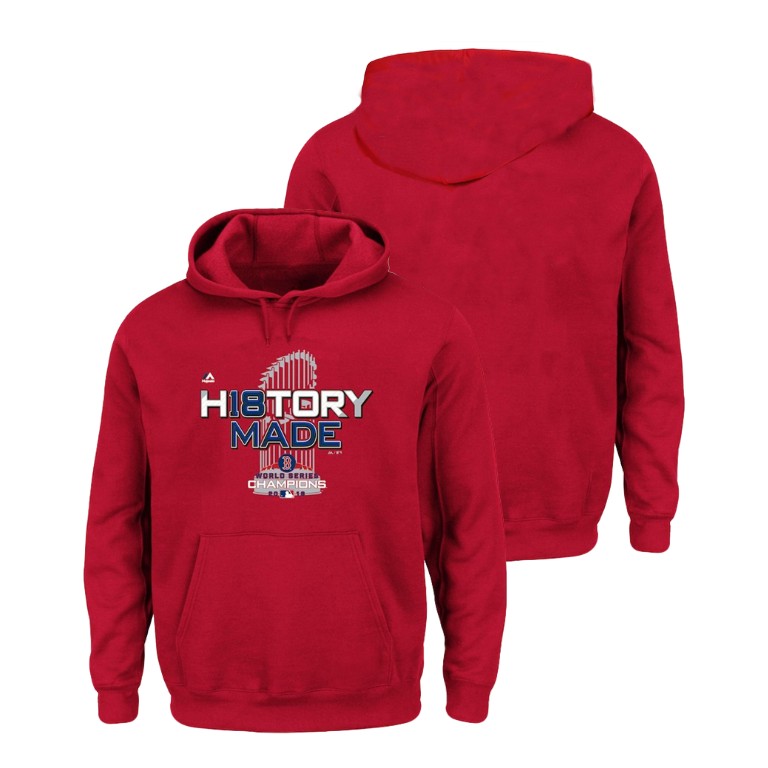 Boston Red Sox Locker Room Red Big & Tall Hoodie 2018 World Series Champions