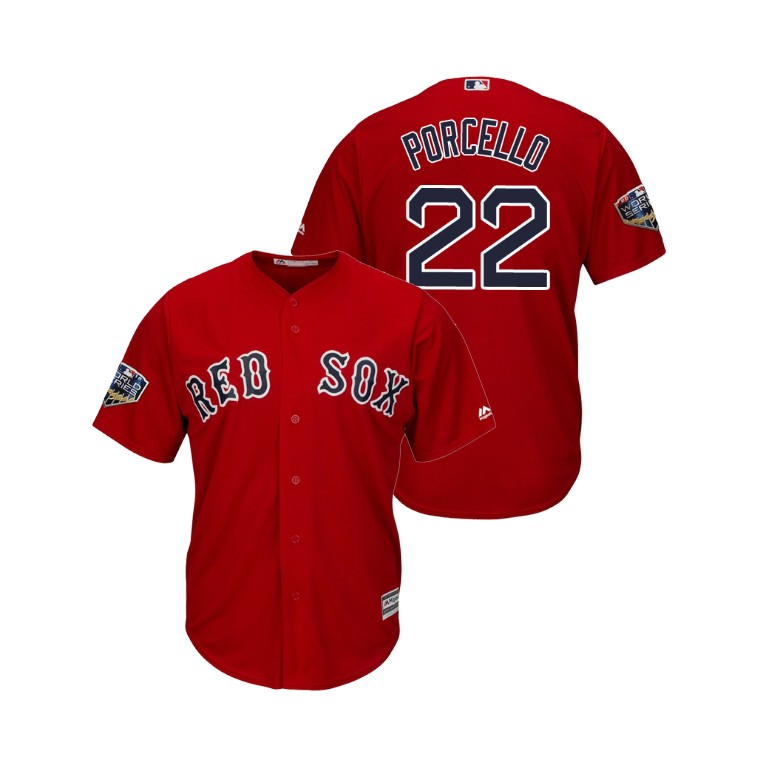Boston Red Sox Scarlet #22 Rick Porcello Cool Base Jersey 2018 World Series Boston Red Sox Scarlet #22 Rick Porcello Cool Base Jersey 2018 World Series