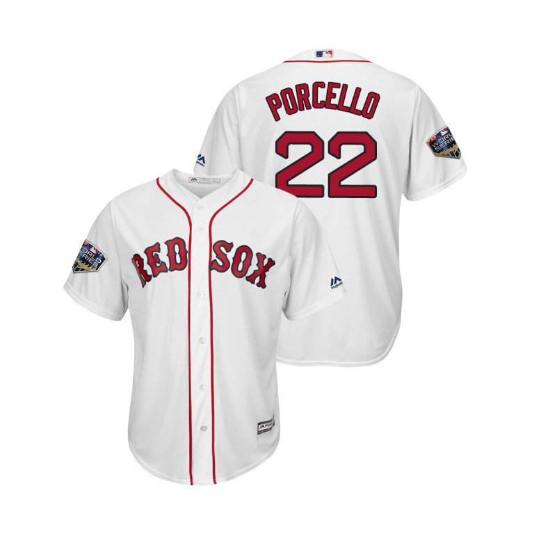 Boston Red Sox White #22 Rick Porcello Cool Base Jersey 2018 World Series Boston Red Sox White #22 Rick Porcello Cool Base Jersey 2018 World Series