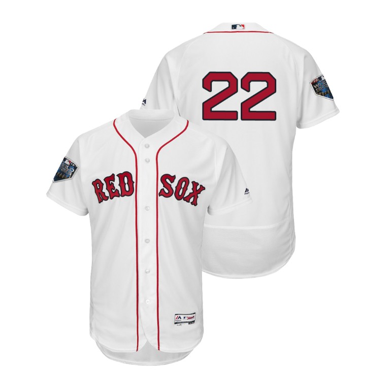 Boston Red Sox White #22 Rick Porcello Flex Base Jersey 2018 World Series Boston Red Sox White #22 Rick Porcello Flex Base Jersey 2018 World Series