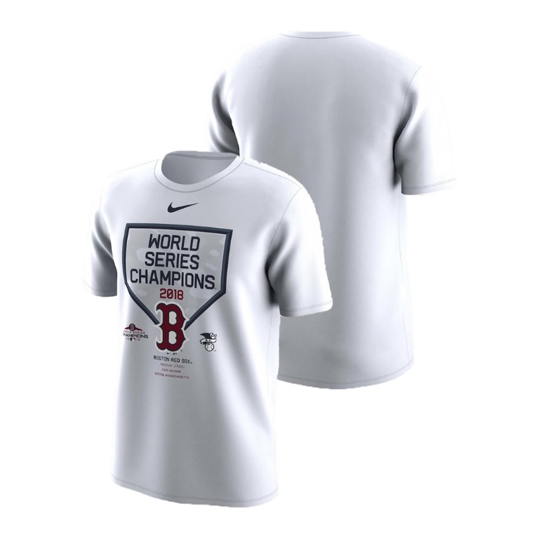 Boston Red Sox Celebration Cotton White Nike T-Shirt 2018 World Series Champions
