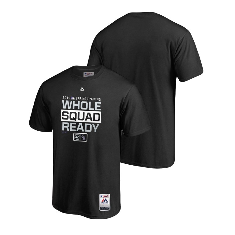 Colorado Rockies Authentic Collection Black Majestic T-Shirt 2019 Spring Training Colorado Rockies Authentic Collection Black Majestic T-Shirt 2019 Spring Training