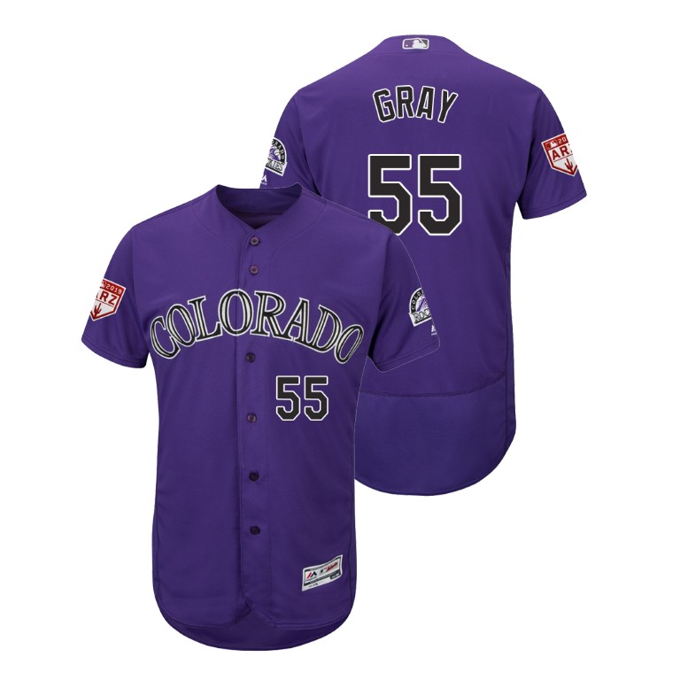 Colorado Rockies Purple #55 Jon Gray Flex Base Jersey 2019 Spring Training Colorado Rockies Purple #55 Jon Gray Flex Base Jersey 2019 Spring Training