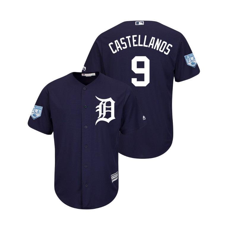 Detroit Tigers Navy #9 Nick Castellanos Cool Base Jersey 2019 Spring Training