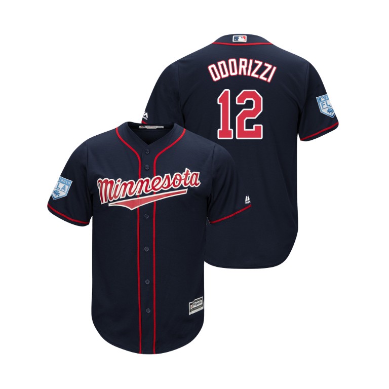Minnesota Twins Navy #12 Jake Odorizzi Cool Base Jersey 2019 Spring Training