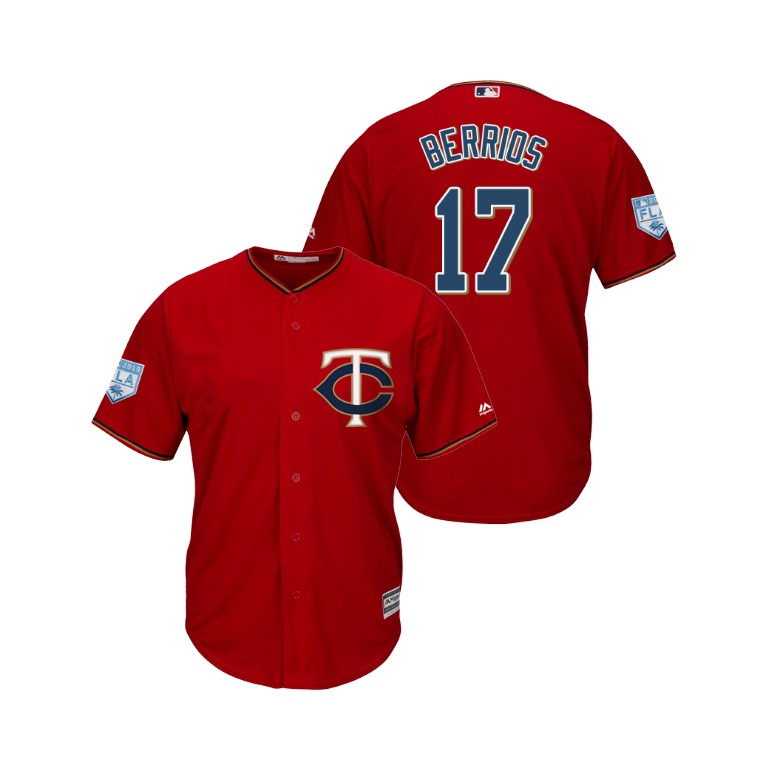 Minnesota Twins Scarlet #17 Jose Berrios Cool Base Jersey 2019 Spring Training Minnesota Twins Scarlet #17 Jose Berrios Cool Base Jersey 2019 Spring Training