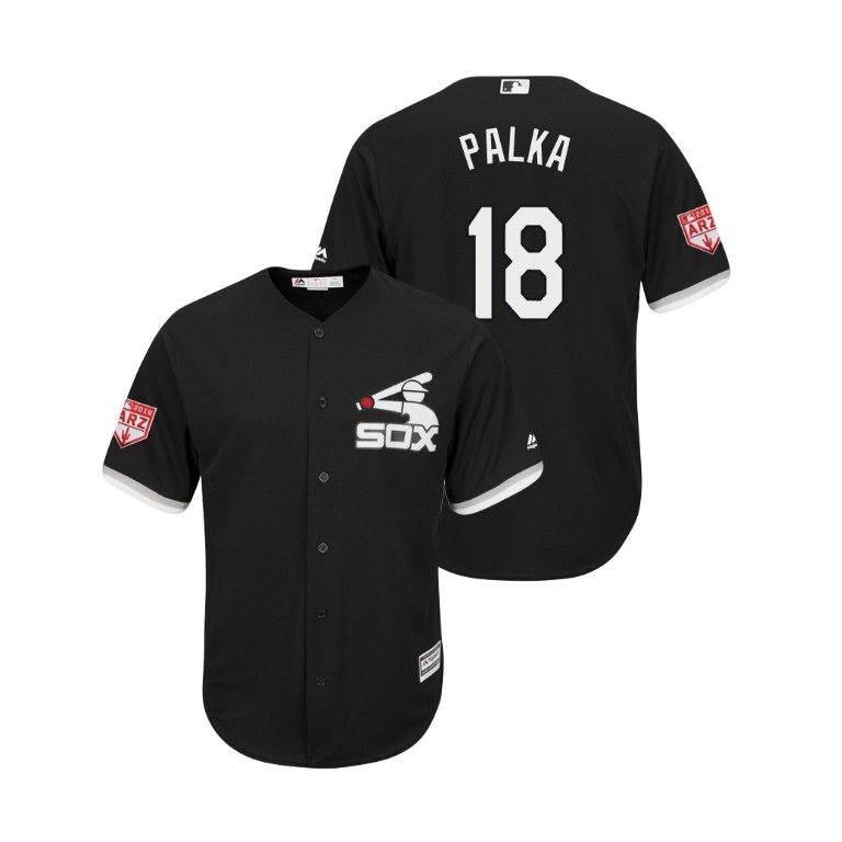 Chicago White Sox Black #18 Daniel Palka Cool Base Jersey 2019 Spring Training Chicago White Sox Black #18 Daniel Palka Cool Base Jersey 2019 Spring Training