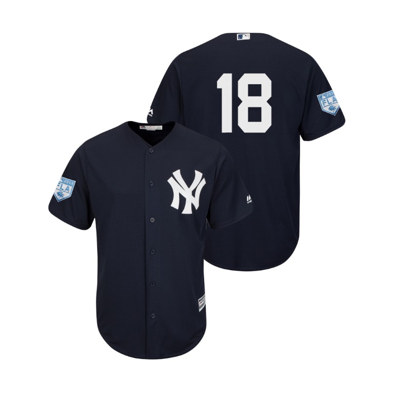 New York Yankees Navy #18 Didi Gregorius Cool Base Jersey 2019 Spring Training