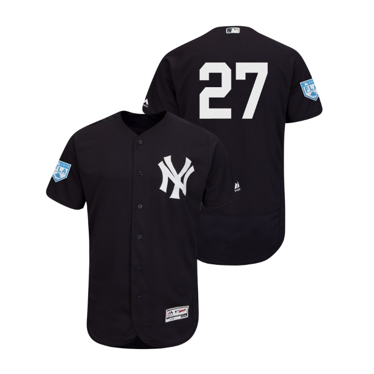 New York Yankees Navy #27 Giancarlo Stanton Flex Base Jersey 2019 Spring Training New York Yankees Navy #27 Giancarlo Stanton Flex Base Jersey 2019 Spring Training