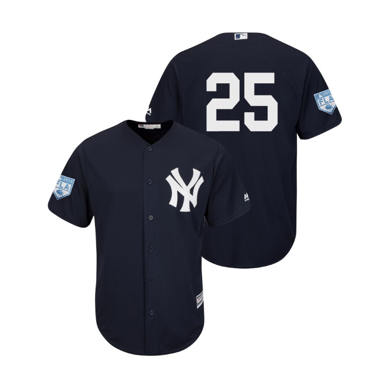 New York Yankees Navy #25 Gleyber Torres Cool Base Jersey 2019 Spring Training New York Yankees Navy #25 Gleyber Torres Cool Base Jersey 2019 Spring Training