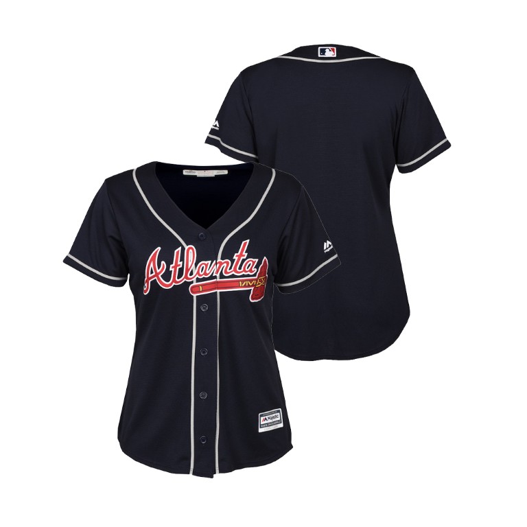 Women - Atlanta Braves Navy 2019 Cool Base Alternate Jersey Women - Atlanta Braves Navy 2019 Cool Base Alternate Jersey