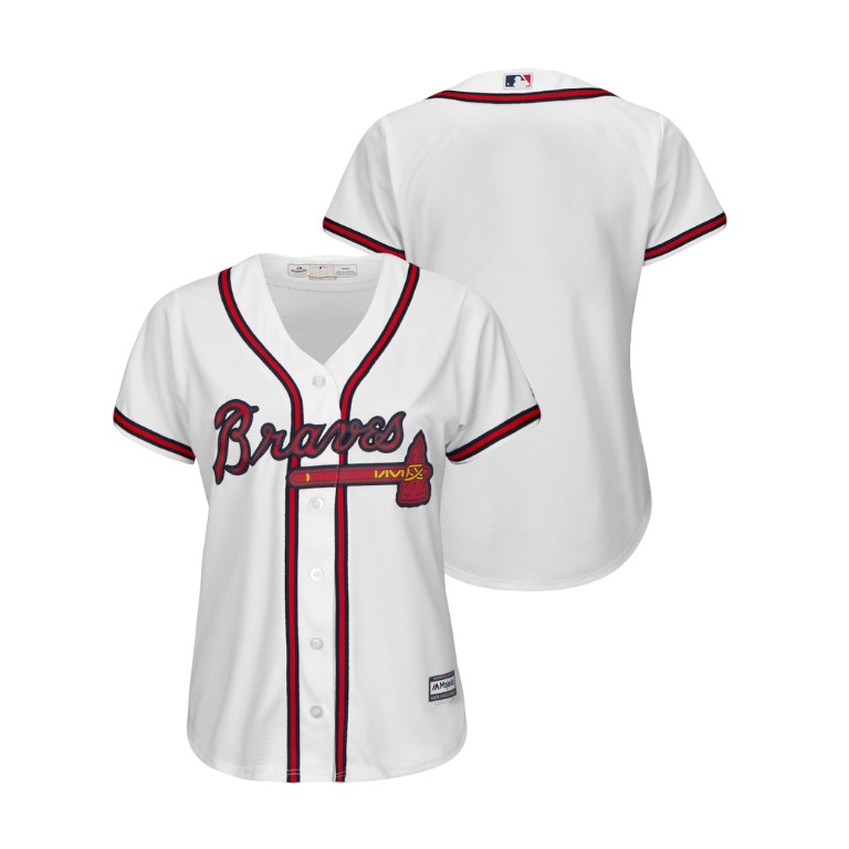 Women - Atlanta Braves White 2019 Cool Base Home Jersey Women - Atlanta Braves White 2019 Cool Base Home Jersey