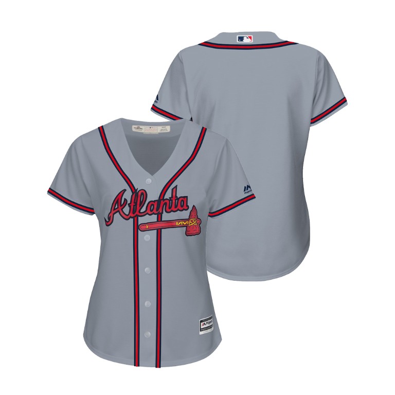 Women - Atlanta Braves Gray 2019 Cool Base Road Jersey Women - Atlanta Braves Gray 2019 Cool Base Road Jersey