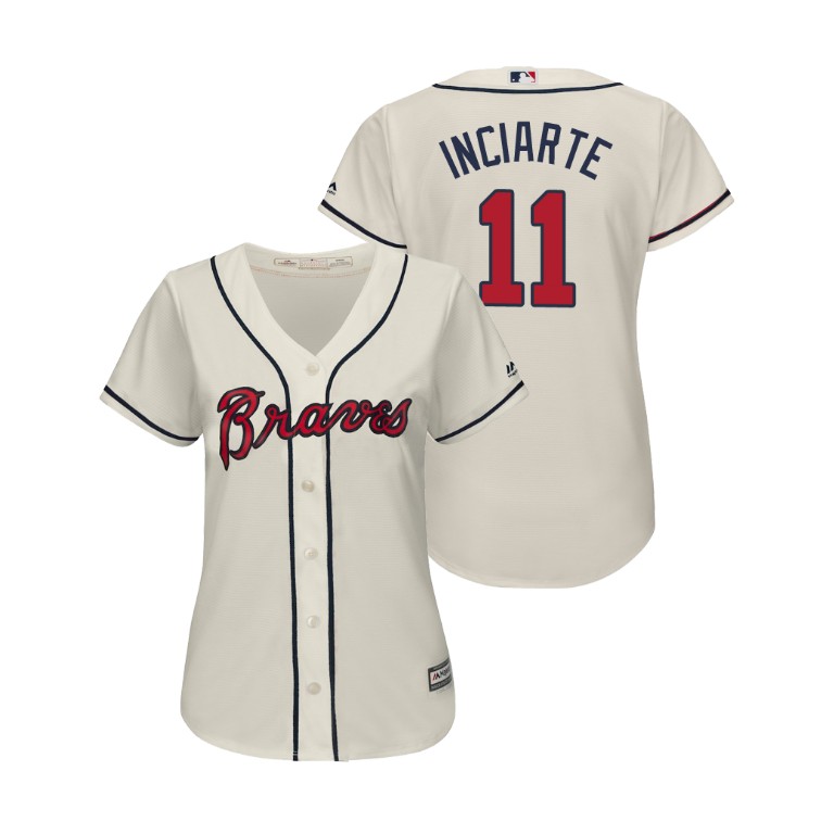 Women - Atlanta Braves Cream #11 2019 Cool Base Ender Inciarte Alternate Jersey Women - Atlanta Braves Cream #11 2019 Cool Base Ender Inciarte Alternate Jersey