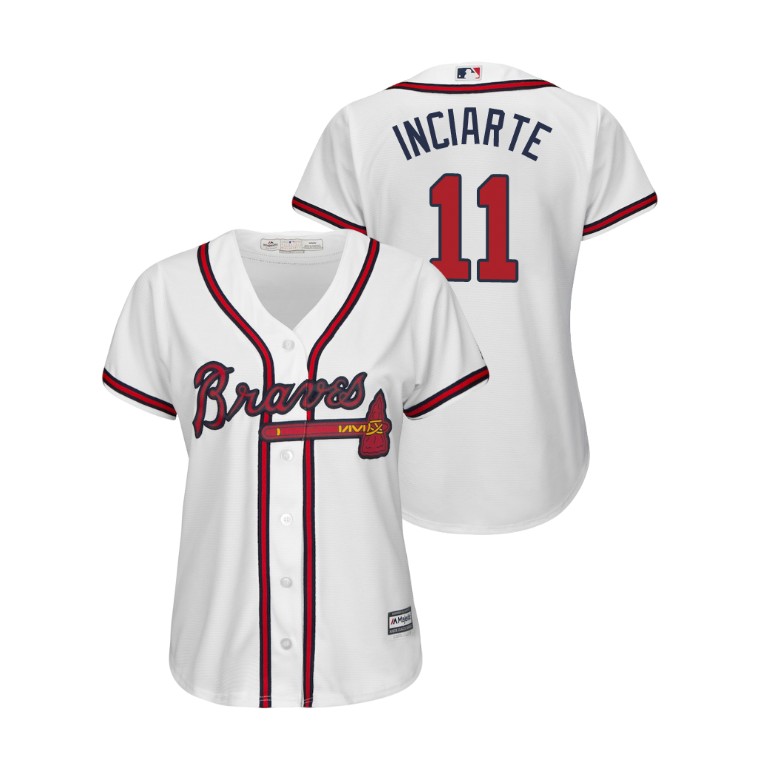 Women - Atlanta Braves White #11 2019 Cool Base Ender Inciarte Home Jersey Women - Atlanta Braves White #11 2019 Cool Base Ender Inciarte Home Jersey