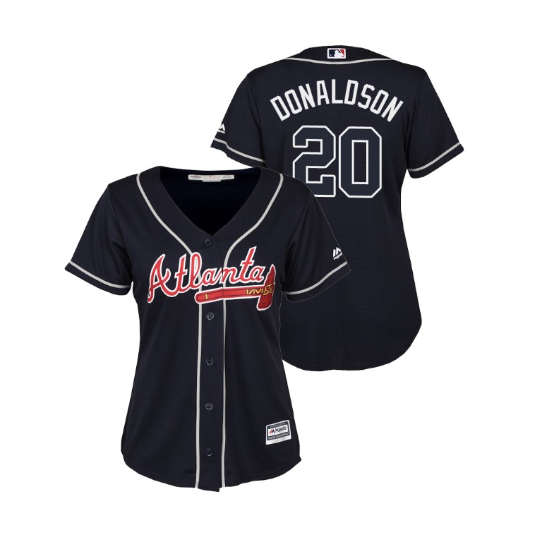 Women - Atlanta Braves Navy #20 2019 Cool Base Josh Donaldson Alternate Jersey Women - Atlanta Braves Navy #20 2019 Cool Base Josh Donaldson Alternate Jersey