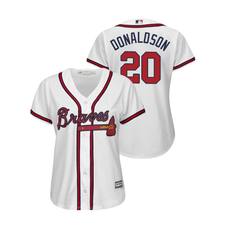 Women - Atlanta Braves White #20 2019 Cool Base Josh Donaldson Home Jersey Women - Atlanta Braves White #20 2019 Cool Base Josh Donaldson Home Jersey