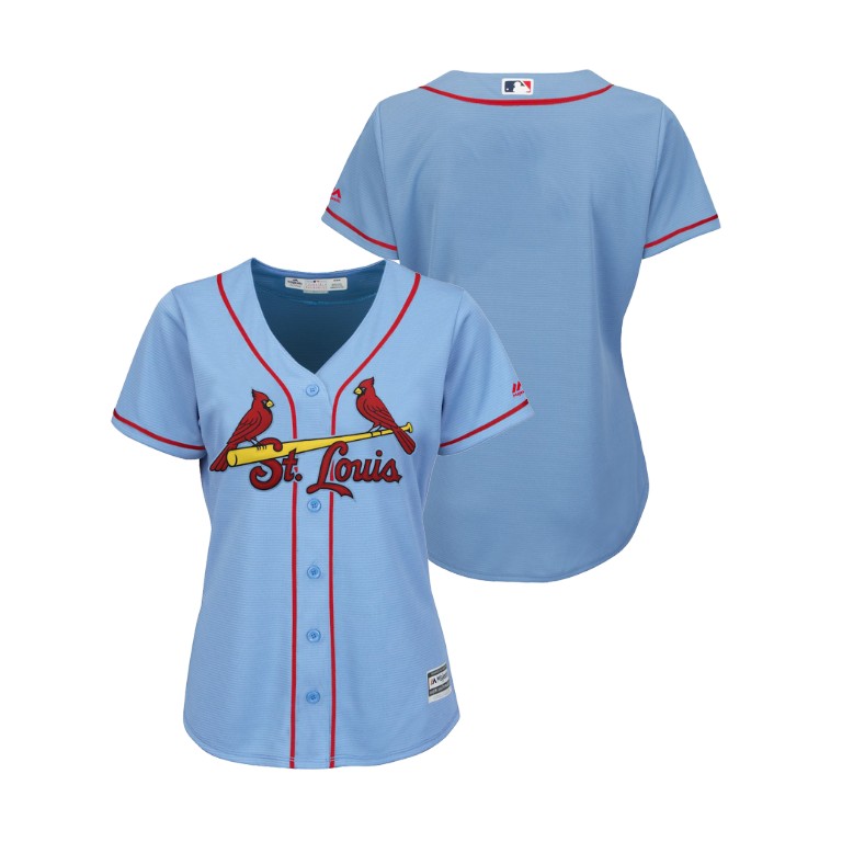 Women - St. Louis Cardinals Horizon Blue 2019 Cool Base Alternate Jersey Women - St. Louis Cardinals Horizon Blue 2019 Cool Base Alternate Jersey
