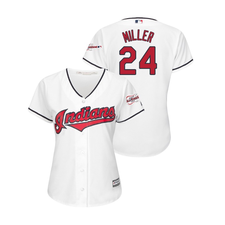 Women - Cleveland Indians 2019 All-Star Game Patch White #24 Andrew Miller Cool Base Jersey Women - Cleveland Indians 2019 All-Star Game Patch White #24 Andrew Miller Cool Base Jersey