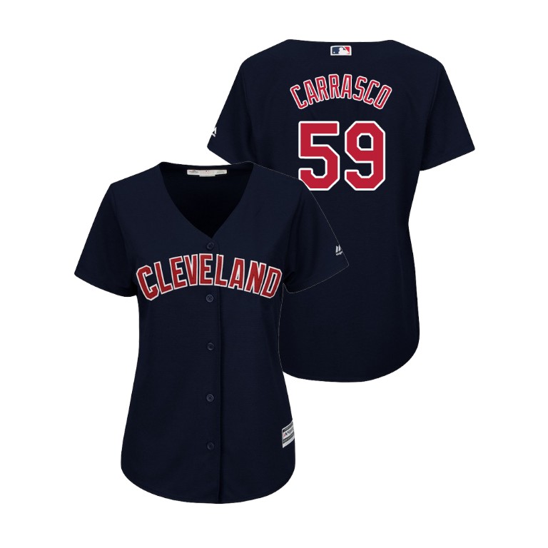 Women - Cleveland Indians Navy #59 2019 Cool Base Carlos Carrasco Alternate Jersey Women - Cleveland Indians Navy #59 2019 Cool Base Carlos Carrasco Alternate Jersey