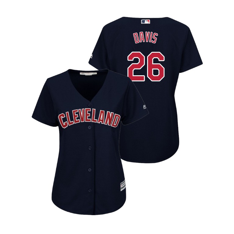 Women - Cleveland Indians Navy #26 2019 Cool Base Rajai Davis Alternate Jersey