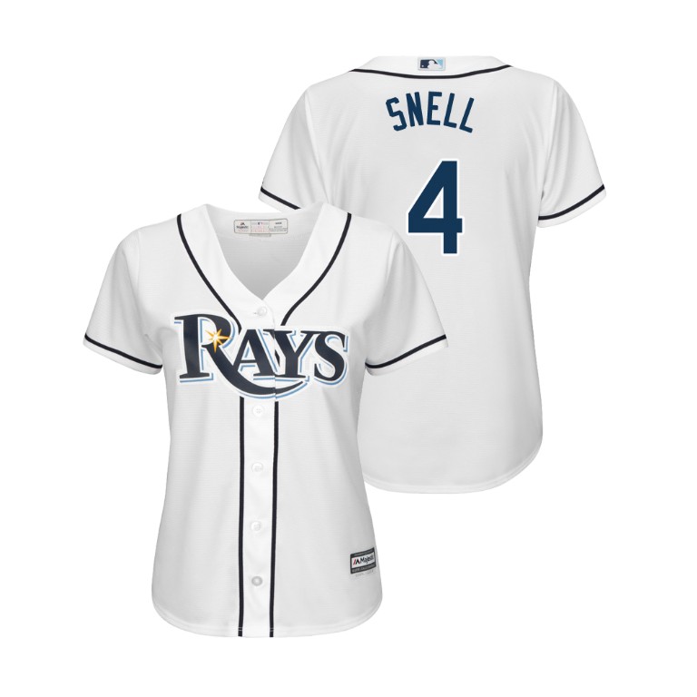Women - Tampa Bay Rays White #4 2019 Cool Base Blake Snell Home Jersey Women - Tampa Bay Rays White #4 2019 Cool Base Blake Snell Home Jersey