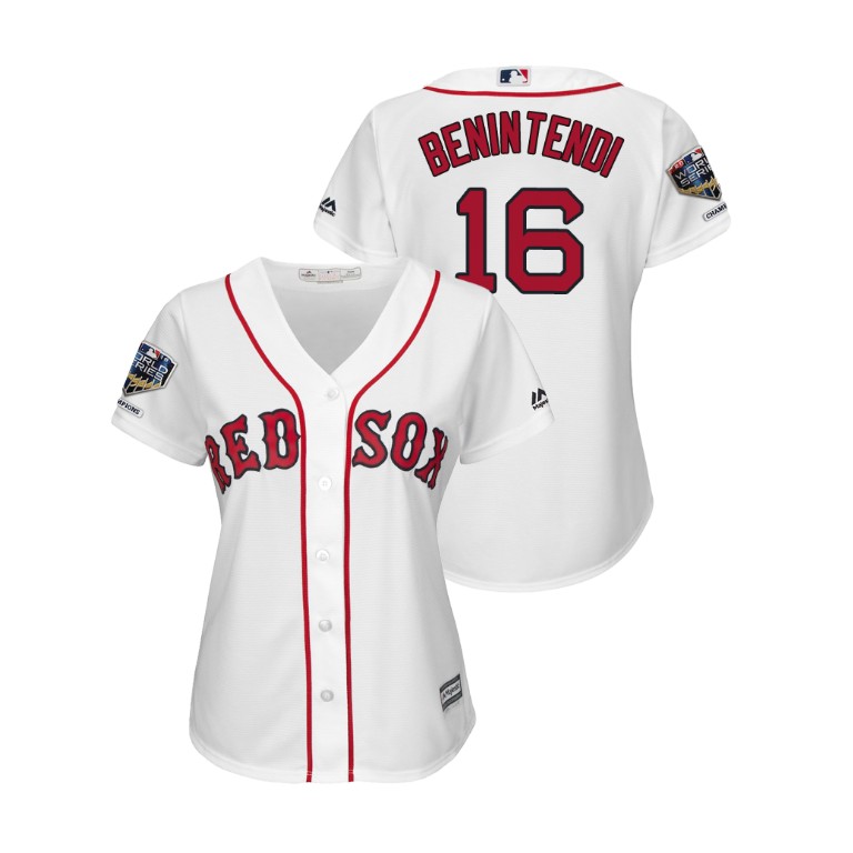 Women - Boston Red Sox White #16 Andrew Benintendi Cool Base Jersey 2018 World Series Champions Women - Boston Red Sox White #16 Andrew Benintendi Cool Base Jersey 2018 World Series Champions