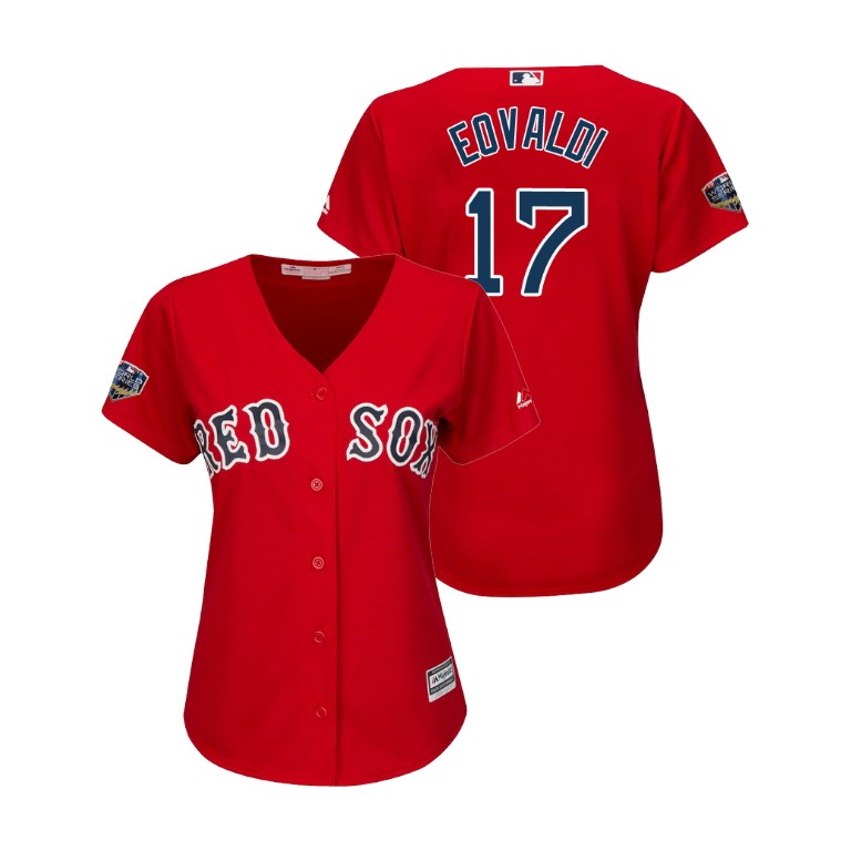 Women - Boston Red Sox Scarlet #17 Nathan Eovaldi Cool Base Jersey 2018 World Series Women - Boston Red Sox Scarlet #17 Nathan Eovaldi Cool Base Jersey 2018 World Series
