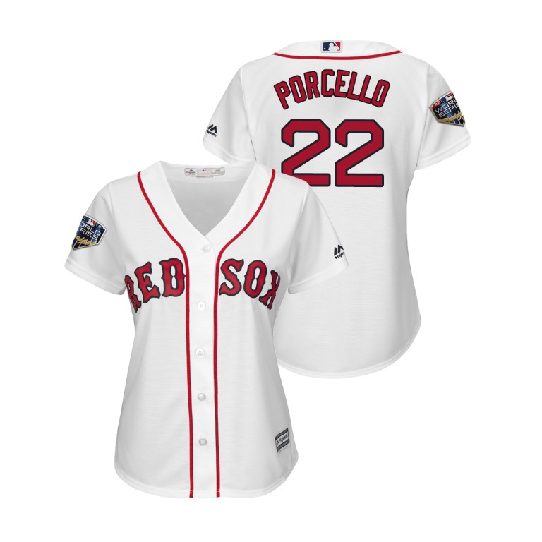 Women - Boston Red Sox White #22 Rick Porcello Cool Base Jersey 2018 World Series Women - Boston Red Sox White #22 Rick Porcello Cool Base Jersey 2018 World Series