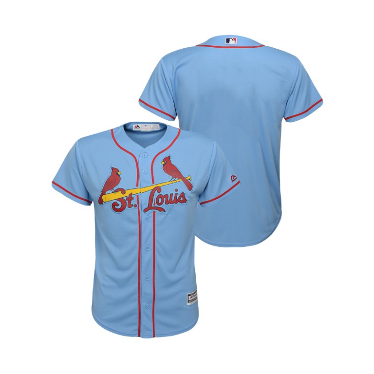 Kid's St. Louis Cardinals Horizon Blue 2019 Cool Base Alternate Jersey Kid's St. Louis Cardinals Horizon Blue 2019 Cool Base Alternate Jersey