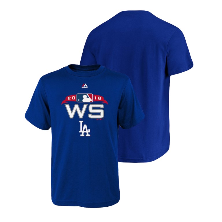 Youth Los Angeles Dodgers Authentic Collection Royal Bound Majestic T-Shirt 2018 World Series