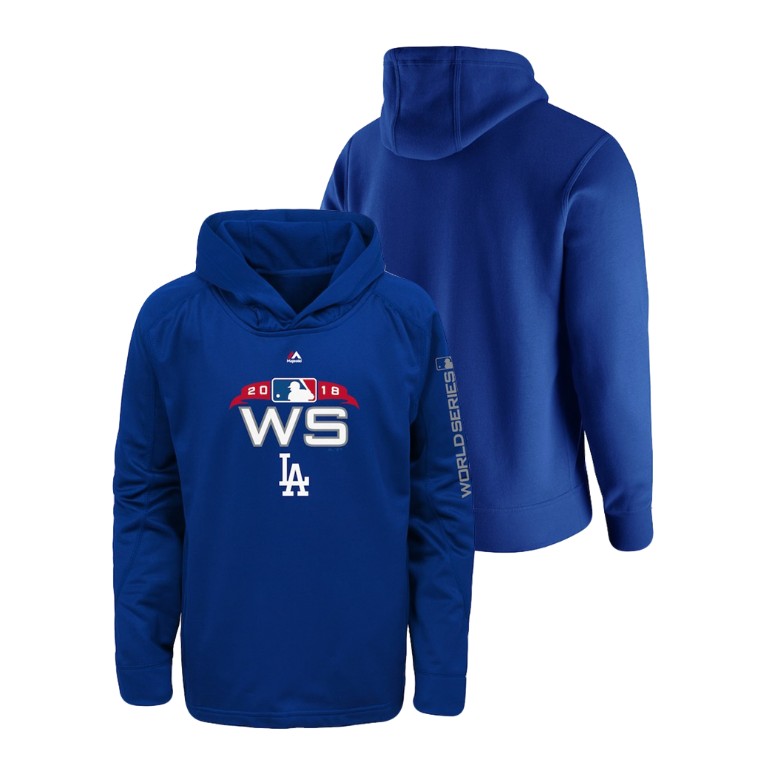 Youth Los Angeles Dodgers Streak Fleece Royal Bound Authentic Collection Hoodie 2018 World Series