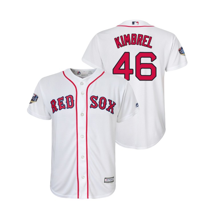 Youth Boston Red Sox White #46 Craig Kimbrel Cool Base Jersey 2018 World Series