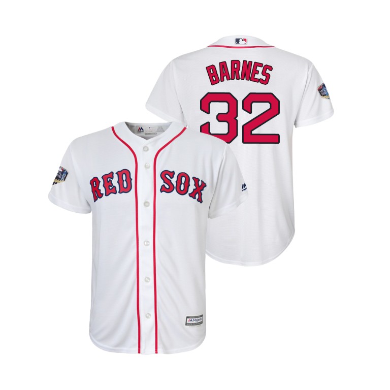 Youth Boston Red Sox White #32 Matt Barnes Cool Base Jersey 2018 World Series