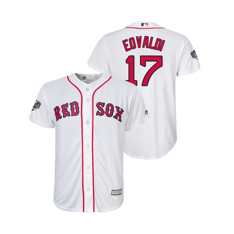 Youth Boston Red Sox White #17 Nathan Eovaldi Cool Base Jersey 2018 World Series Youth Boston Red Sox White #17 Nathan Eovaldi Cool Base Jersey 2018 World Series