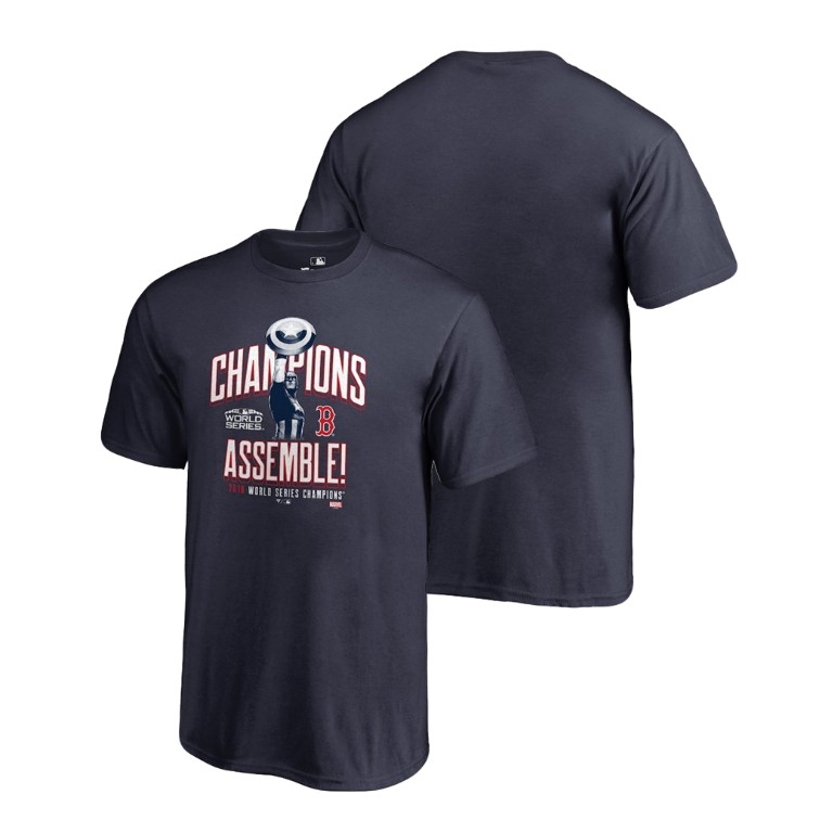 Youth Boston Red Sox Marvel Heroes Navy T-Shirt 2018 World Series Champions Youth Boston Red Sox Marvel Heroes Navy T-Shirt 2018 World Series Champions