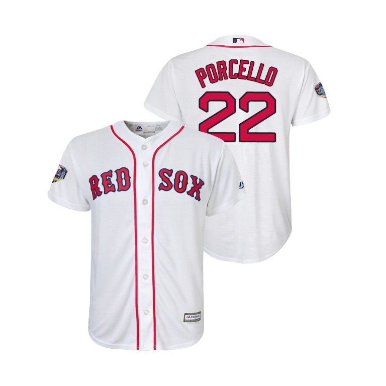 Youth Boston Red Sox White #22 Rick Porcello Cool Base Jersey 2018 World Series Youth Boston Red Sox White #22 Rick Porcello Cool Base Jersey 2018 World Series