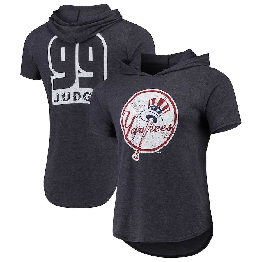 Aaron Judge New York Yankees Majestic Threads Softhand Short Sleeve Player Hoodie T-Shirt - Navy Aaron Judge New York Yankees Majestic Threads Softhand Short Sleeve Player Hoodie T-Shirt - Navy