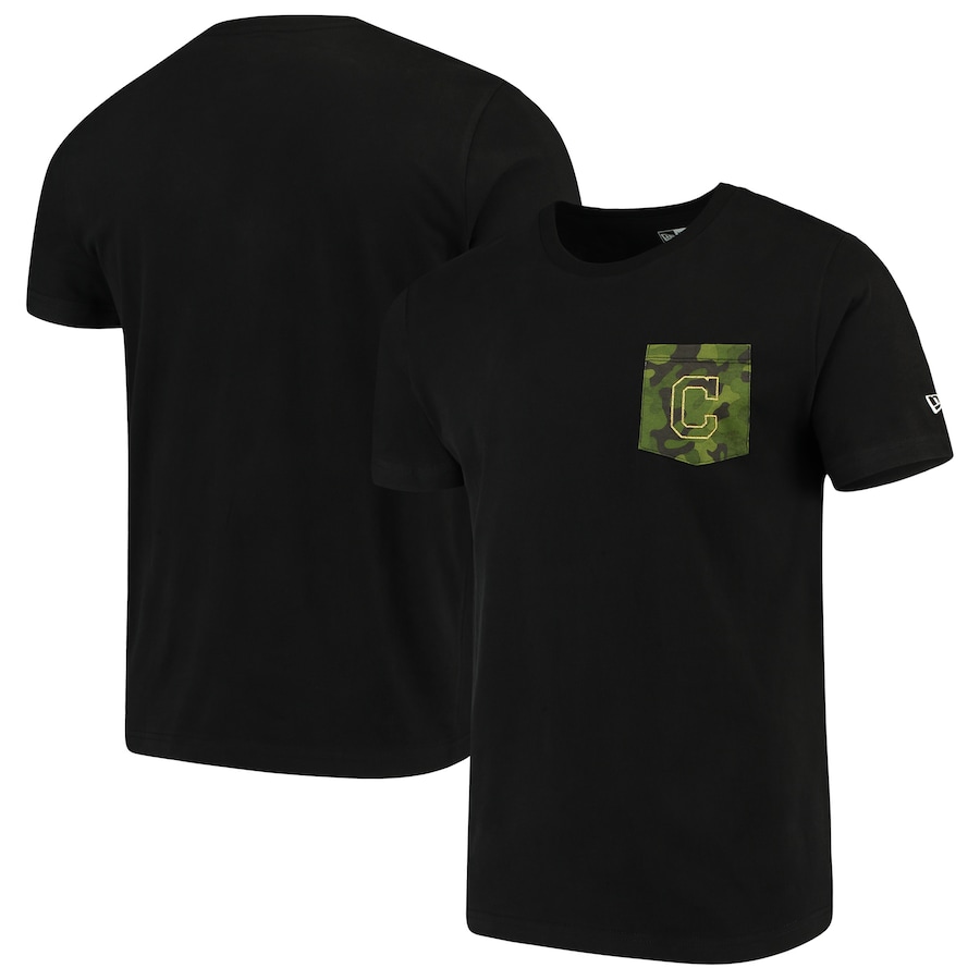 Cleveland Indians New Era Armed Special Forces Camo Pocket T-Shirt - Black Cleveland Indians New Era Armed Special Forces Camo Pocket T-Shirt - Black